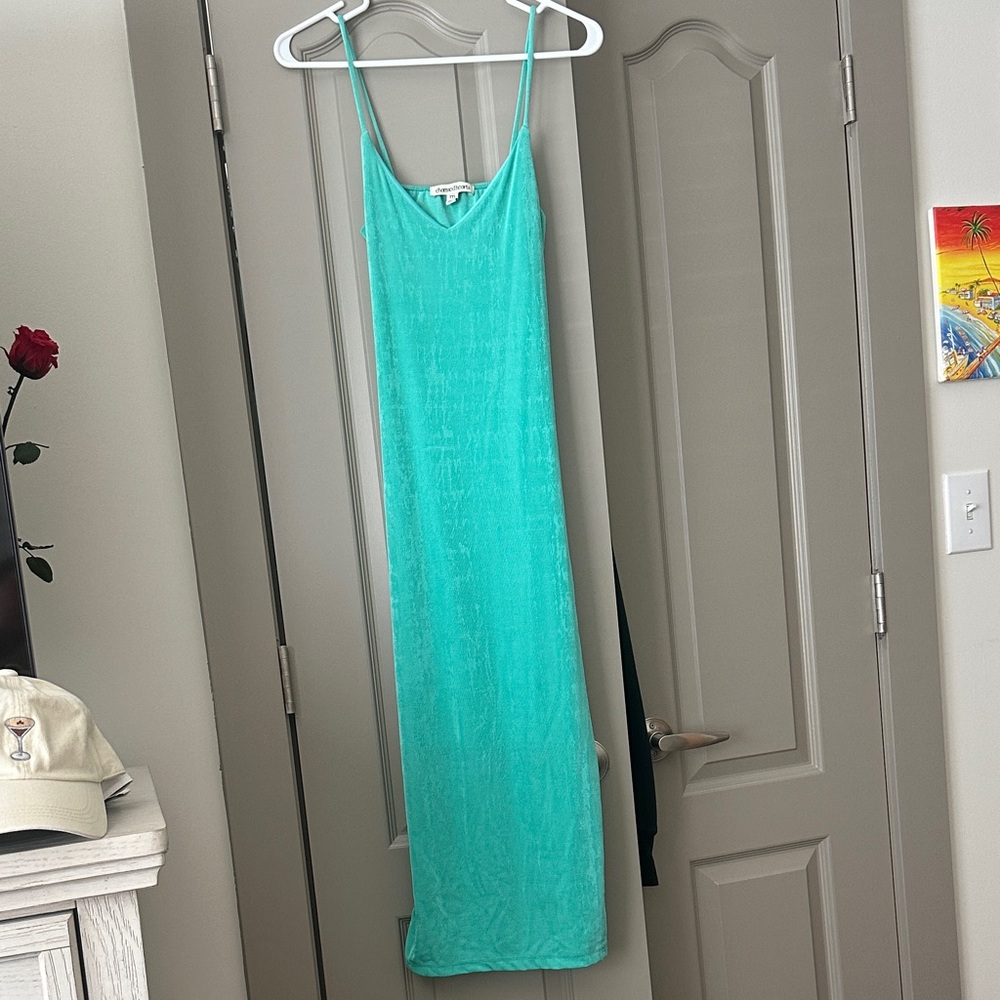 Elegant Turquoise Maxi Dress